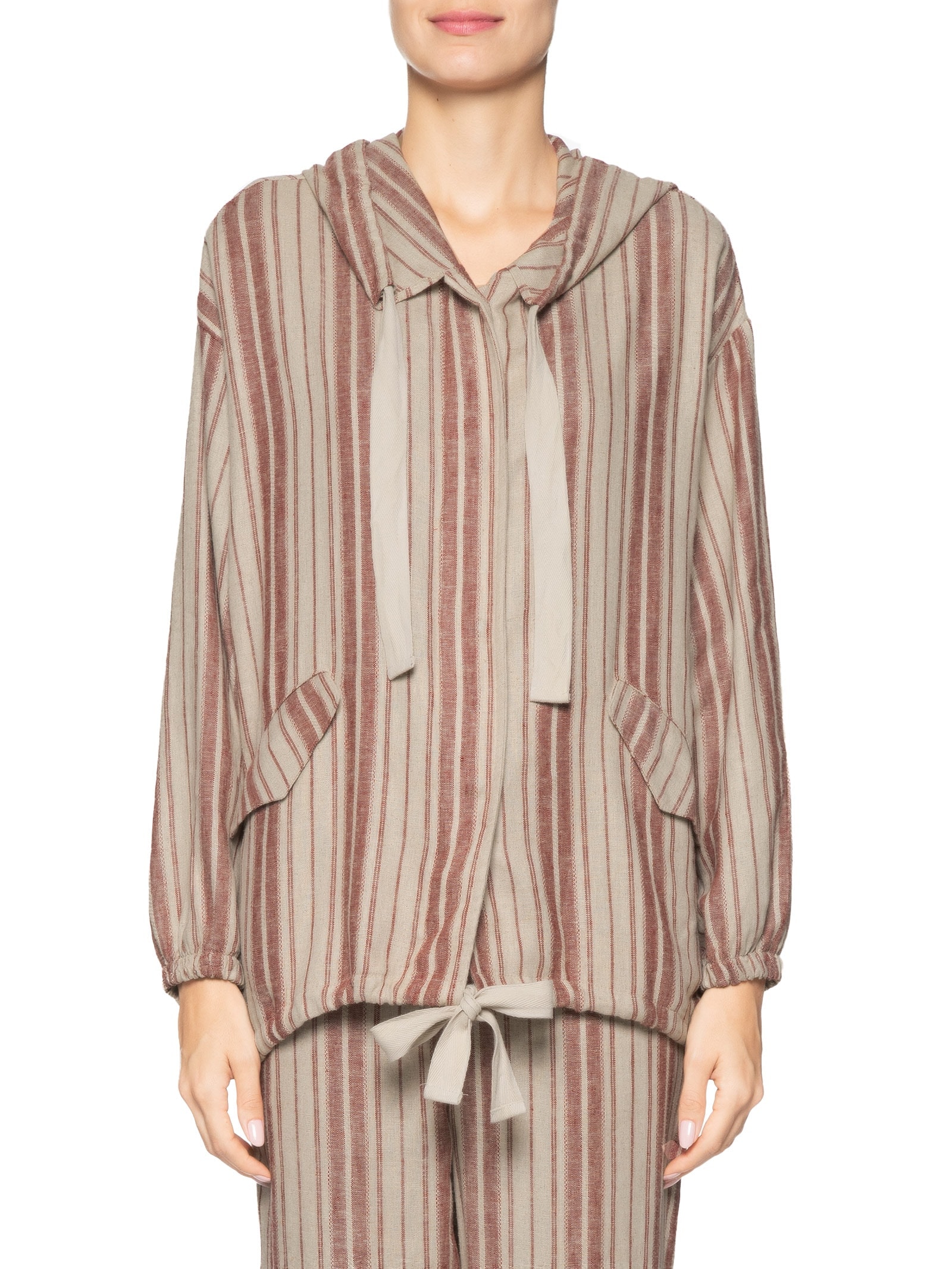 Parka Feminina Listras Paris Vermelho Cantão