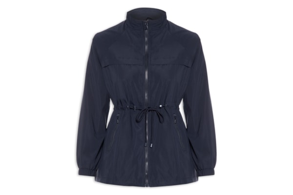 Parka Feminina Utilitária Ajustável - Azul