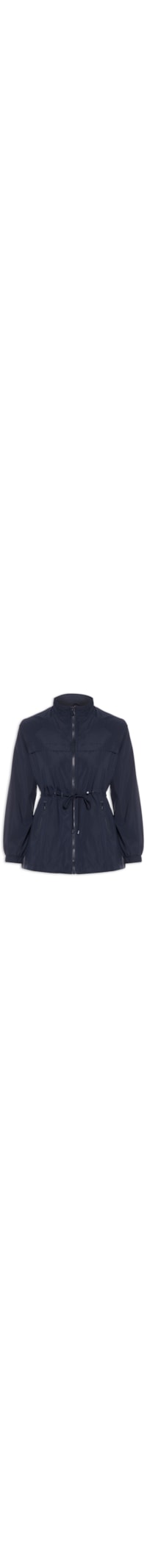 Parka Feminina Utilitária Ajustável - Azul