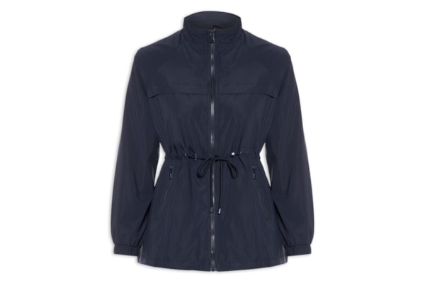 Parka Feminina Utilitária Ajustável - Azul