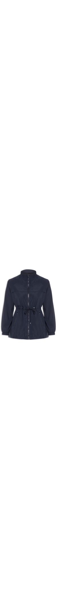 Parka Feminina Utilitária Ajustável - Azul