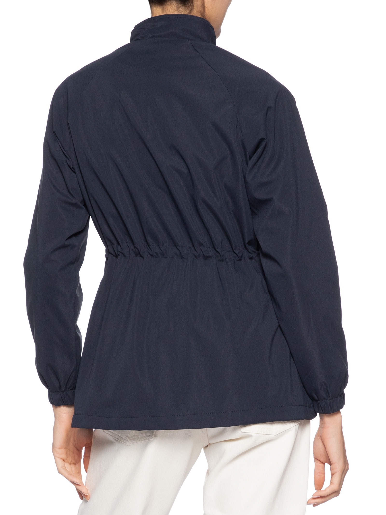 Parka Feminina Utilitária Ajustável Azul Basiq
