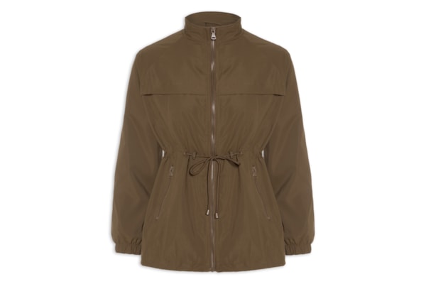 Parka Feminina Utilitária Ajustável - Marrom