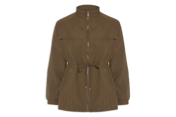 Parka Feminina Utilitária Ajustável - Marrom
