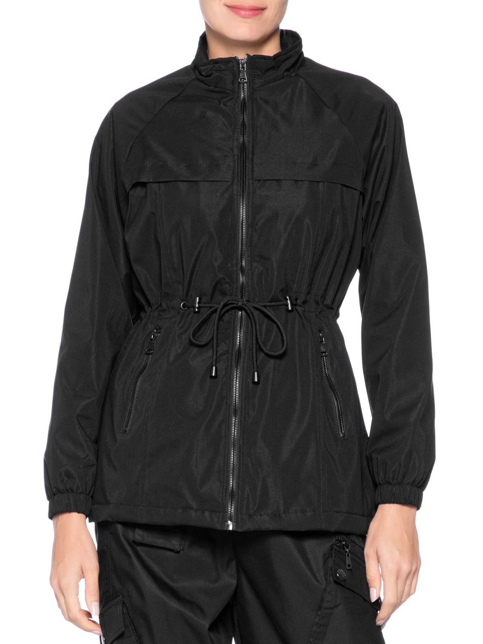 Parka Feminina Utilitária Ajustável   – Preto Basiq