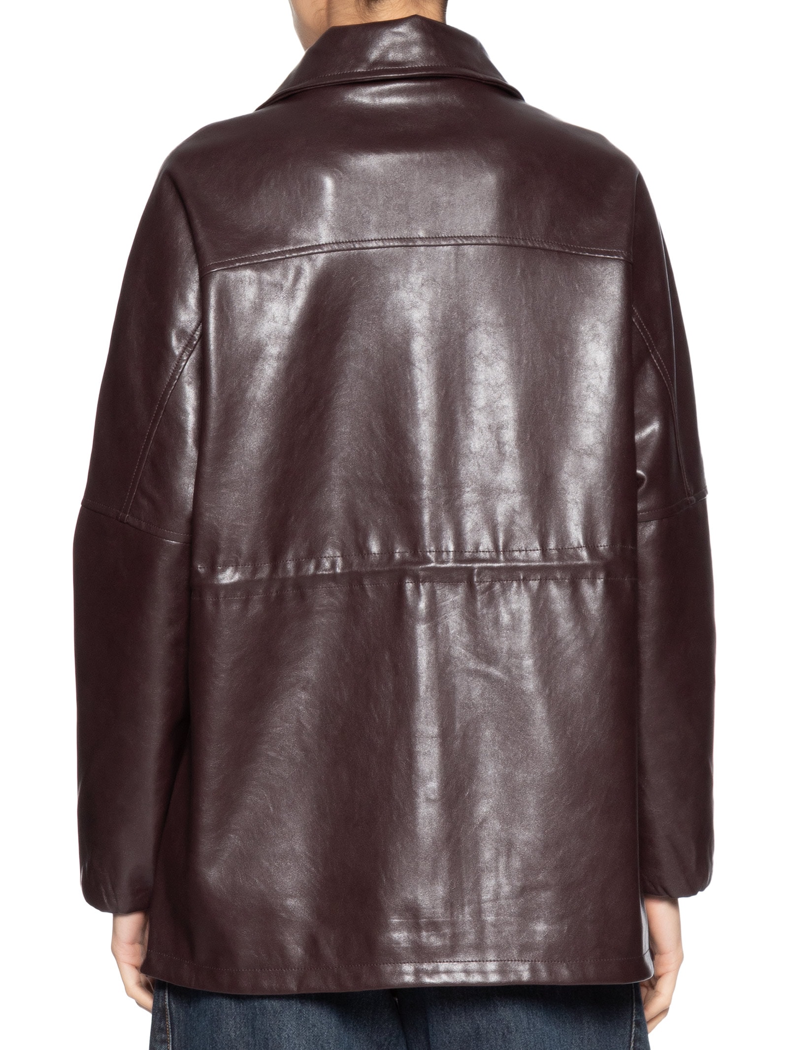 Parka Feminina Utilitária Gola Alta Vermelho Basiq