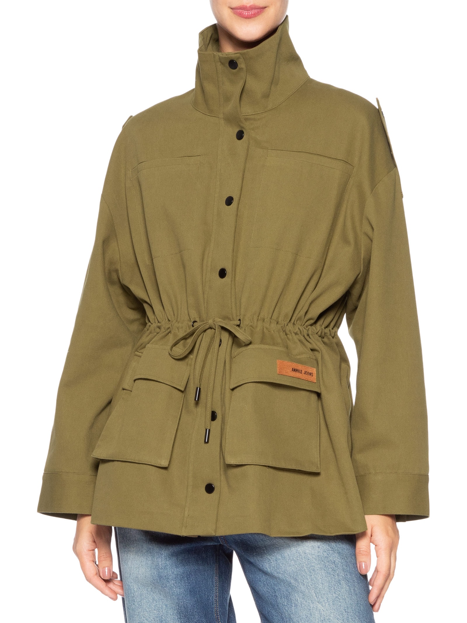 Parka Feminina Verde Animale Jeans