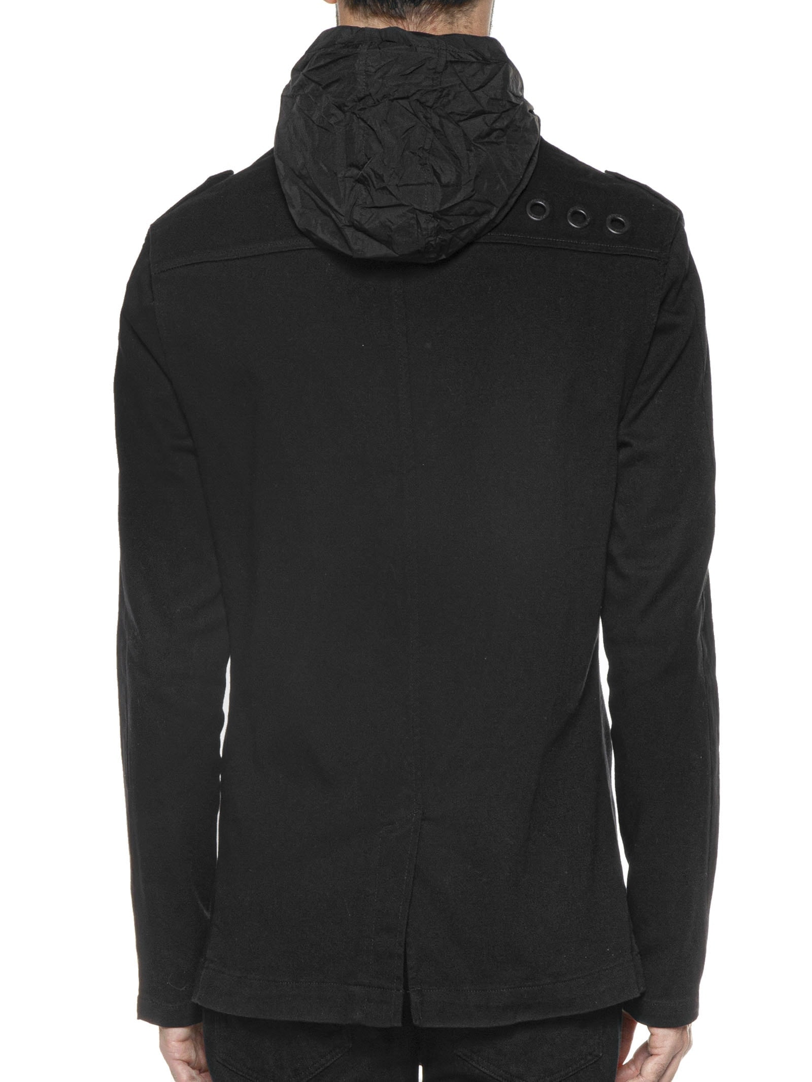 Parka Masculina Pockets Gola Alta Preto Osklen