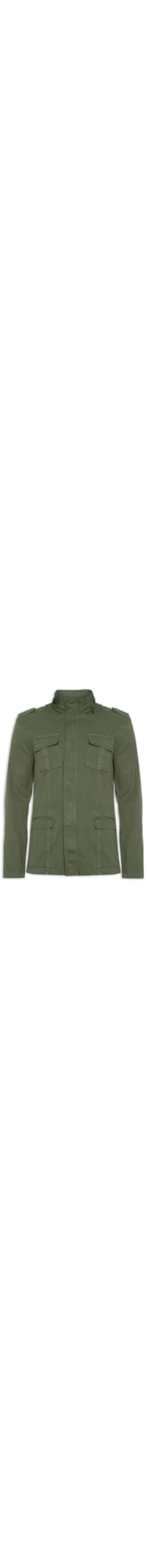 Parka Masculina Pockets Gola Alta - Verde