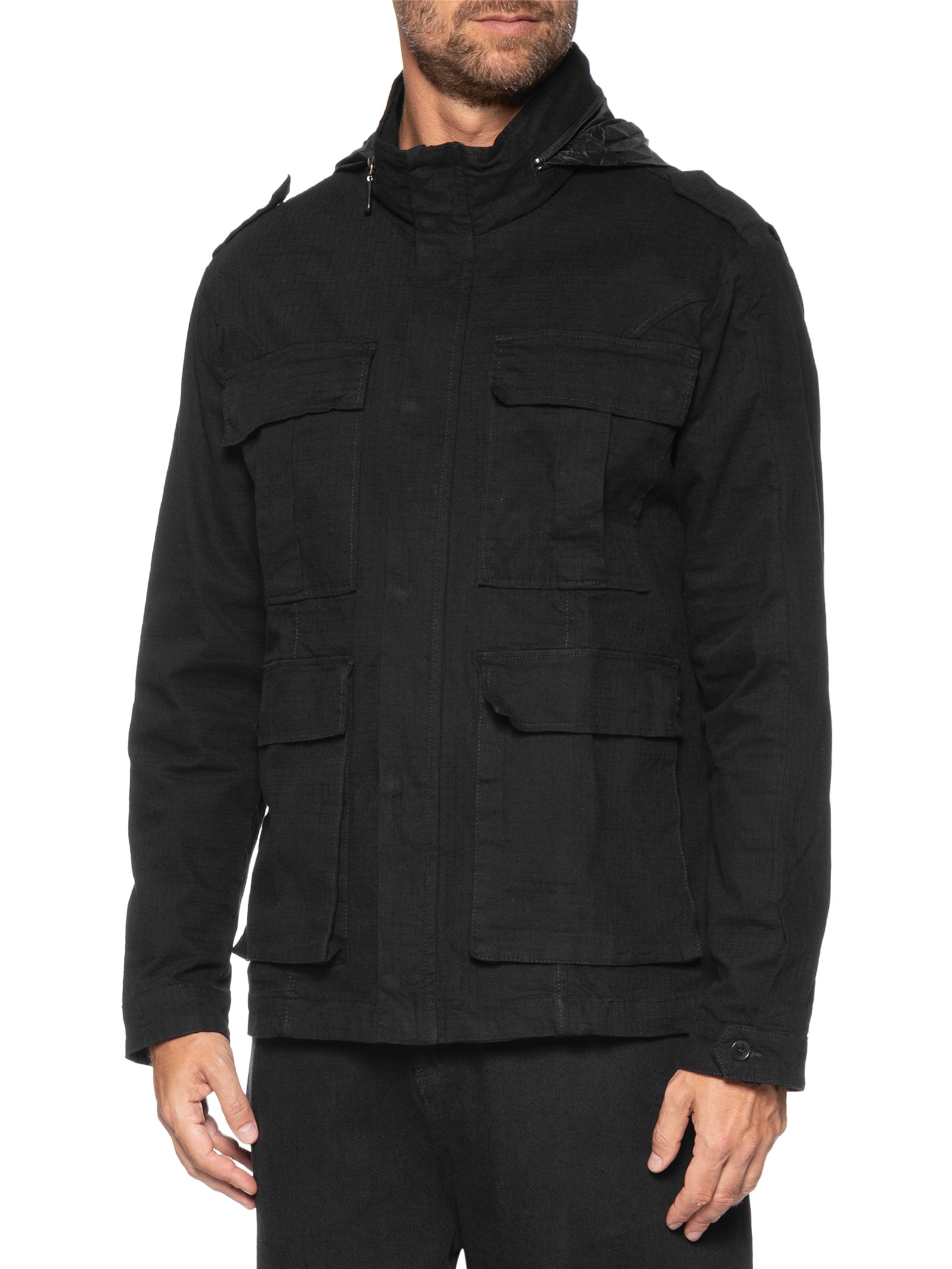 Parka Masculina Ripstop Cotton Preto Osklen