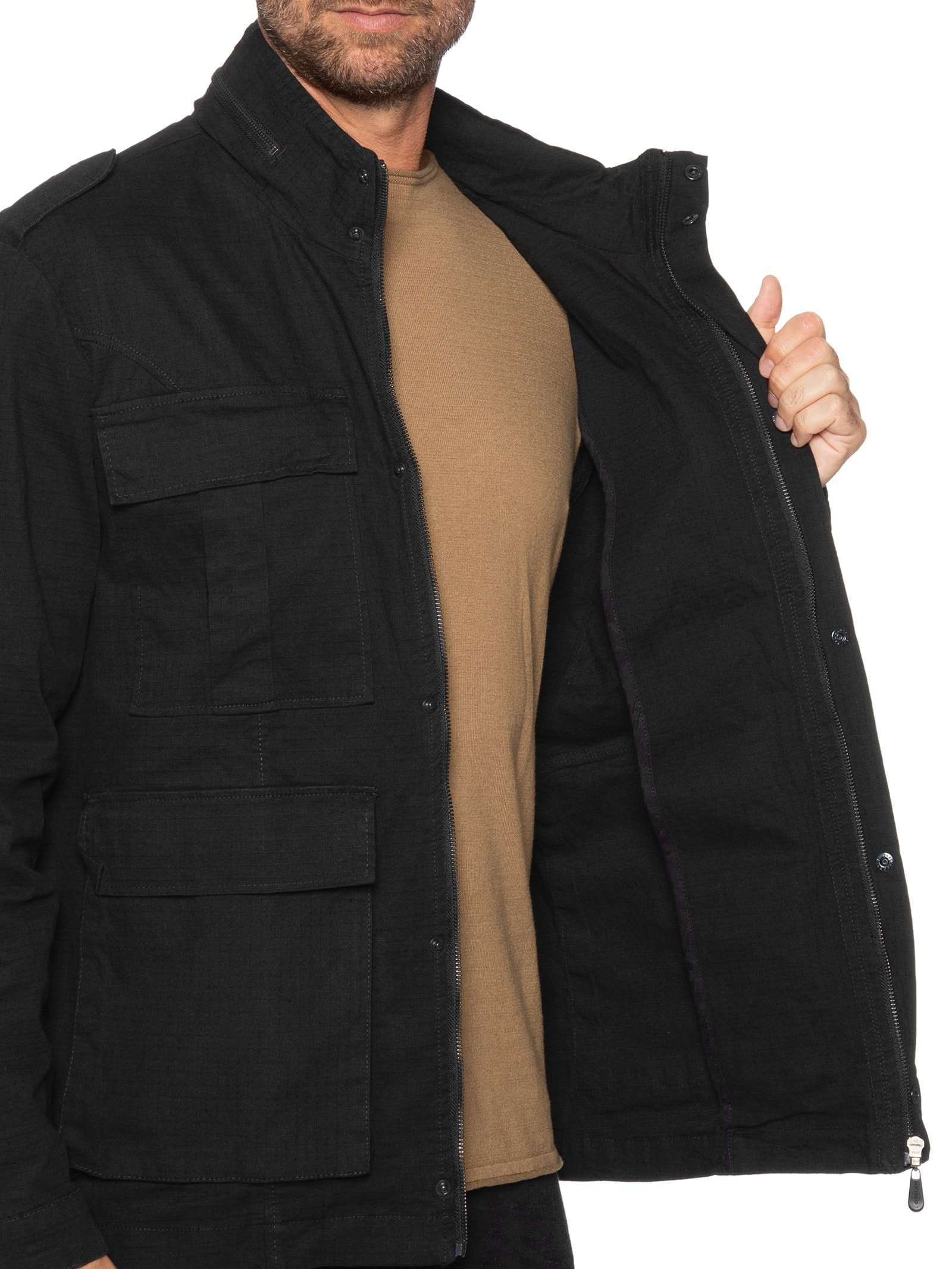Parka Masculina Ripstop Cotton Preto Osklen