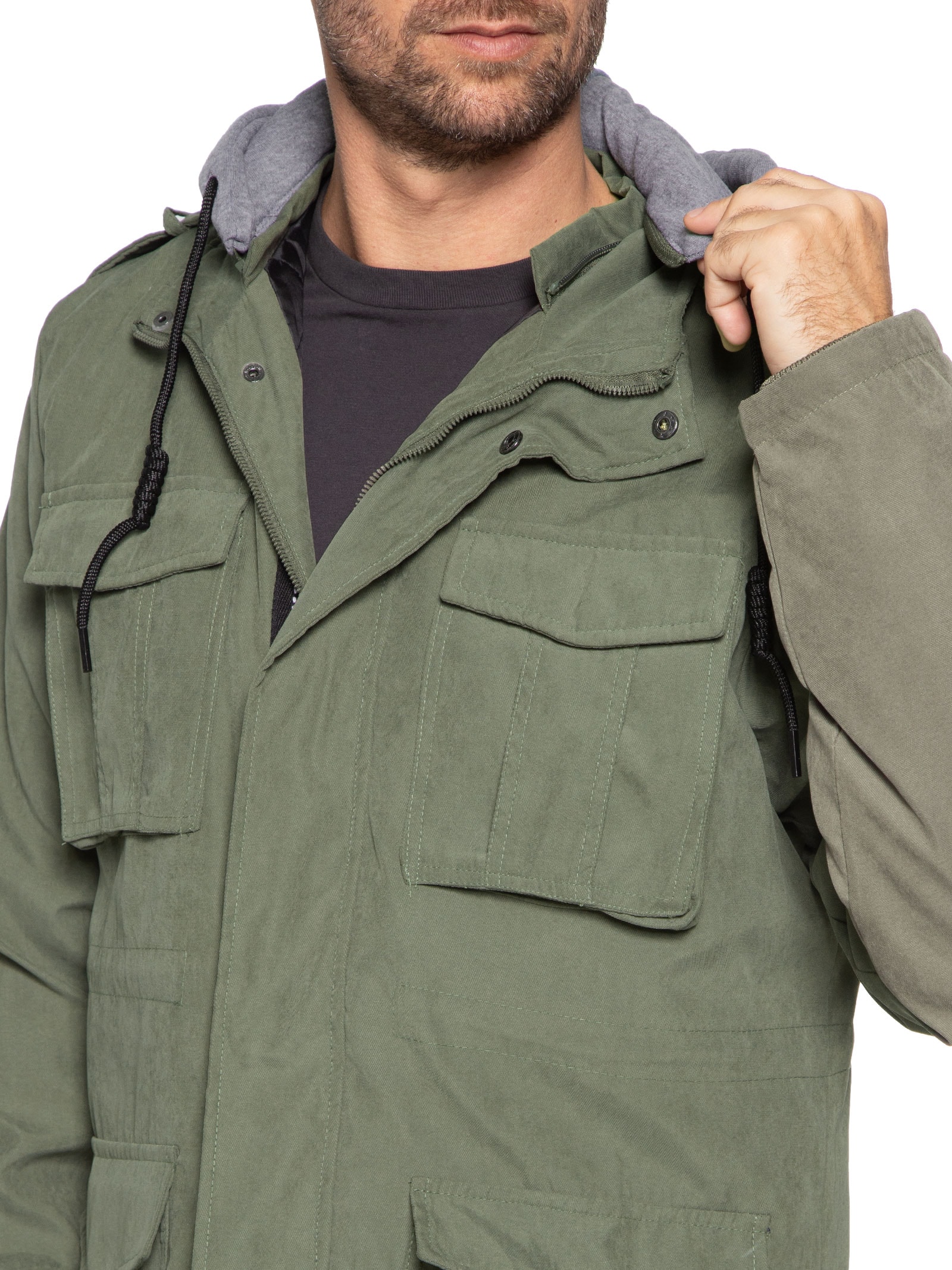 Jaqueta Parka Sobretudo Parka Masculino Parka Verde Militar Casaco