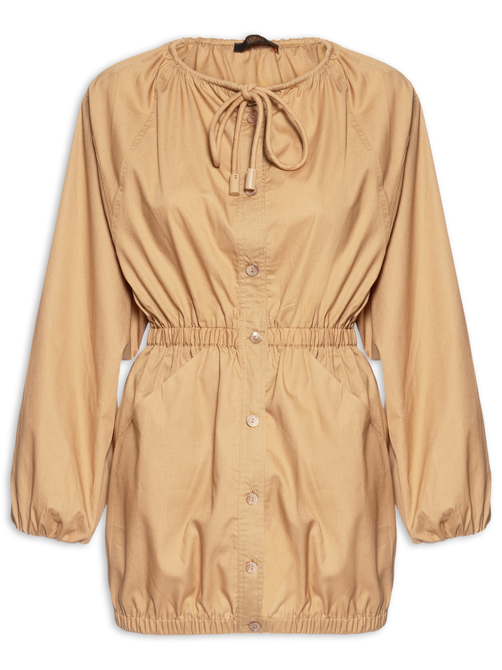 Parka Vestido Tan Bege Animale