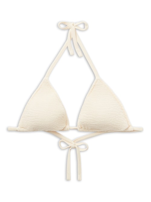 Parte De Cima Biquíni Cortininha Crinkle Waves – Branco