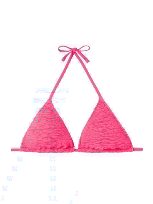 Parte De Cima Biquíni Cortininha Crinkle Waves – Rosa