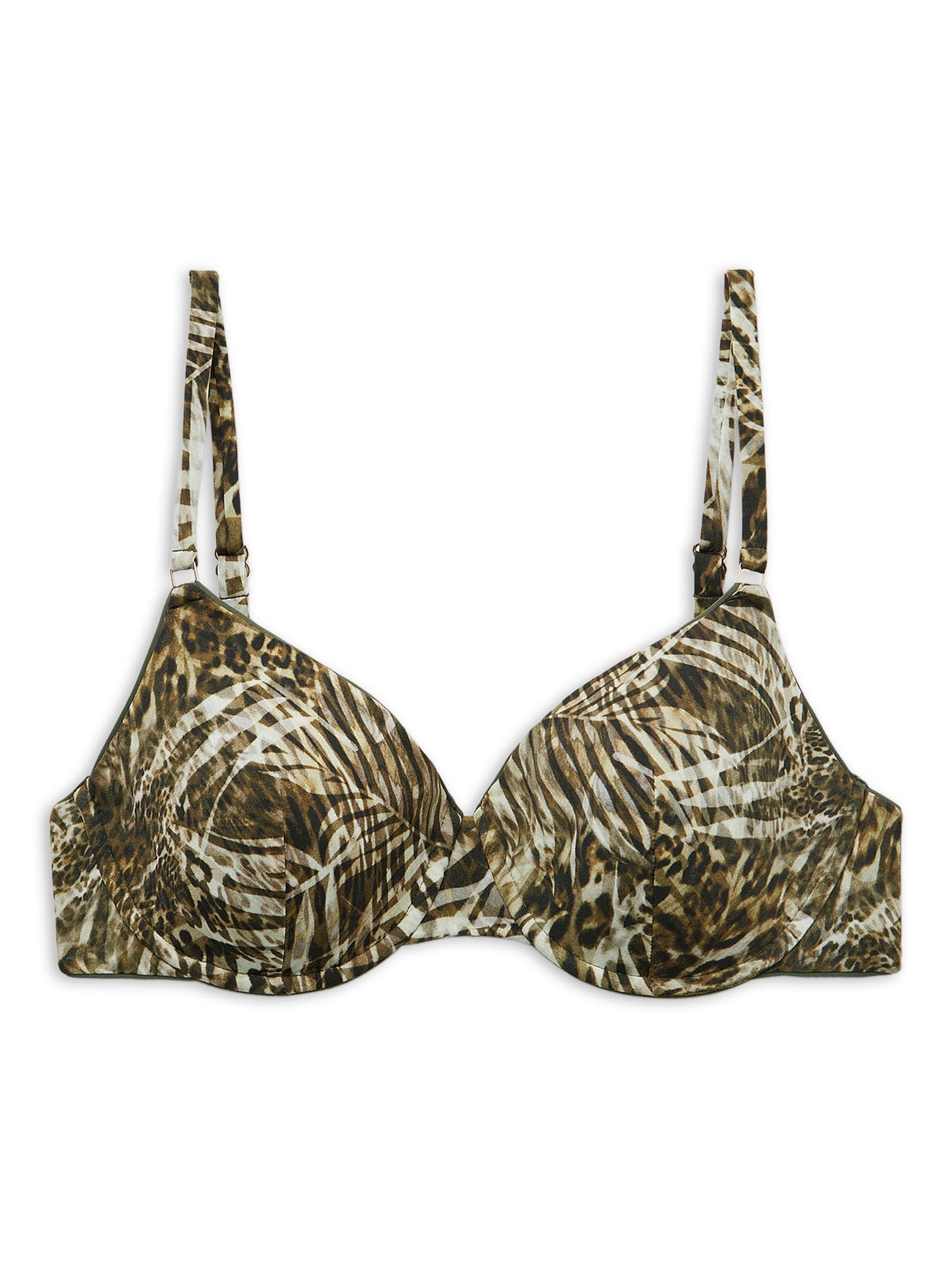 Parte De Cima Biquíni Push-Up Tropical Animalier Verde Calzedonia