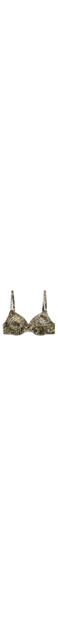 Parte De Cima Biquíni Push-Up Tropical Animalier - Verde