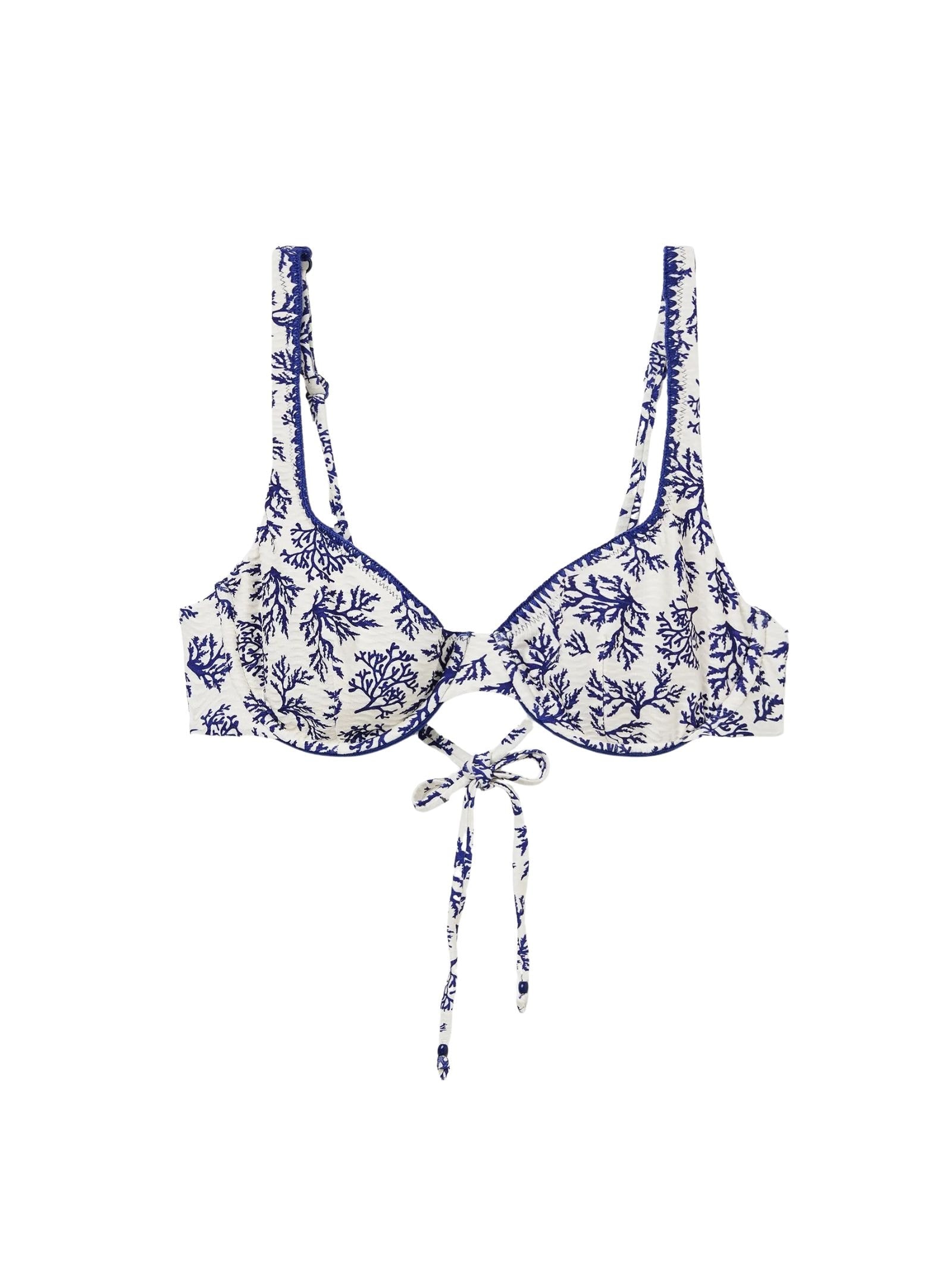 Parte De Cima De Biquíni Balconette Blue Corals Azul Calzedonia