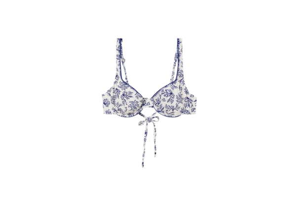 Parte De Cima De Biquíni Balconette Blue Corals - Azul