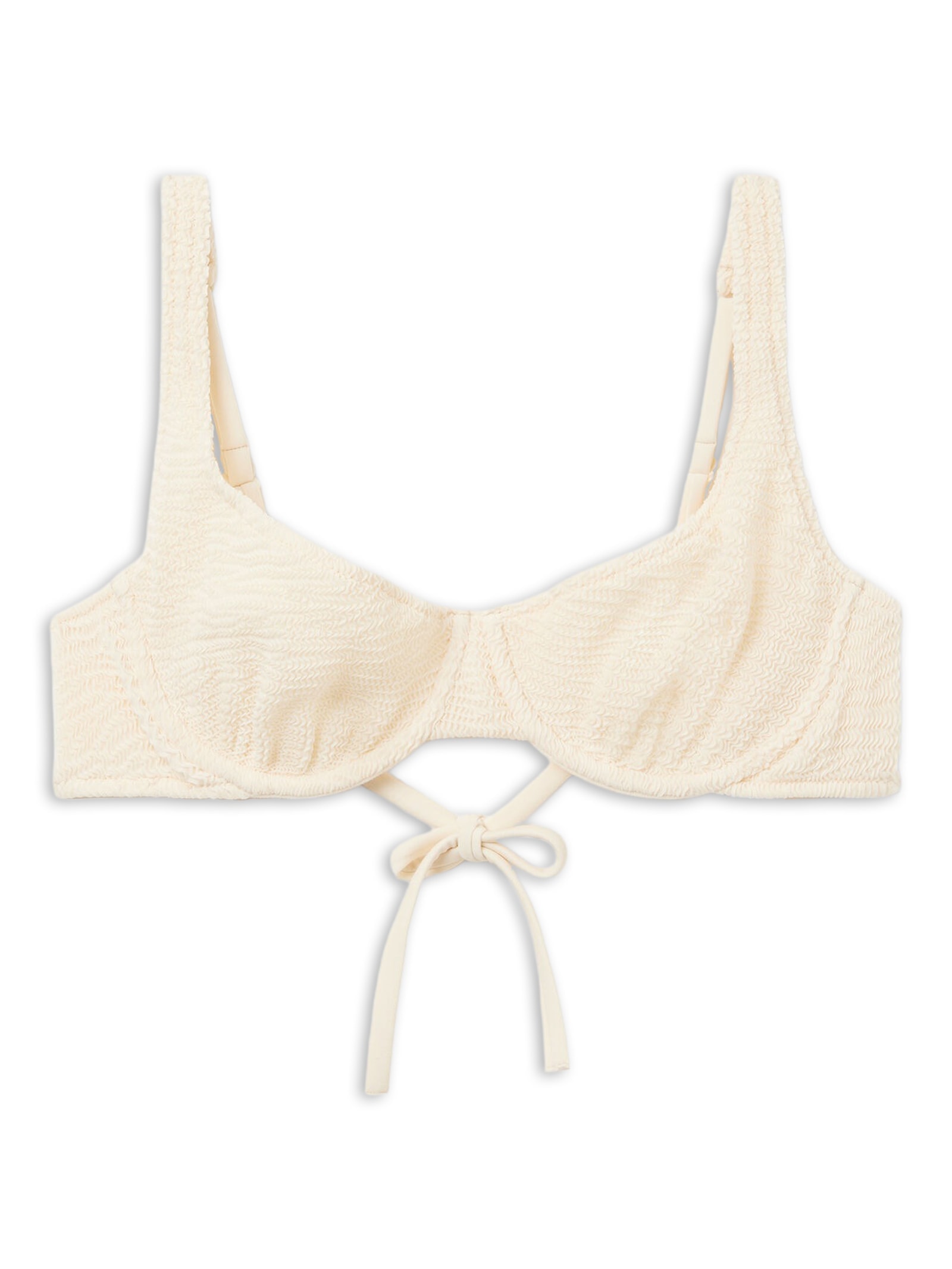 Parte De Cima De Biquíni Balconette Crinkle Waves Branco Calzedonia