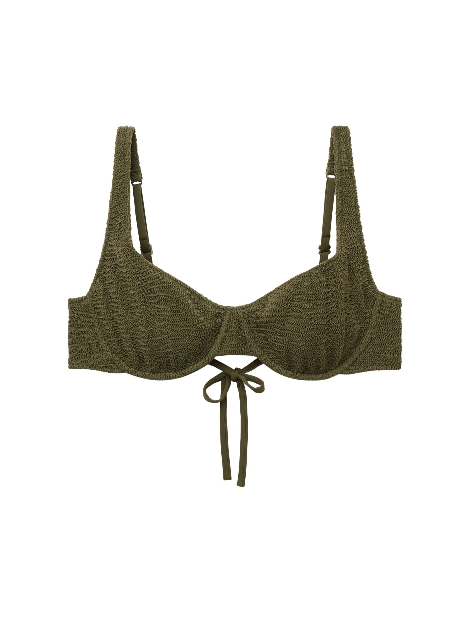 Parte De Cima De Biquíni Balconette Crinkle Waves Verde Calzedonia