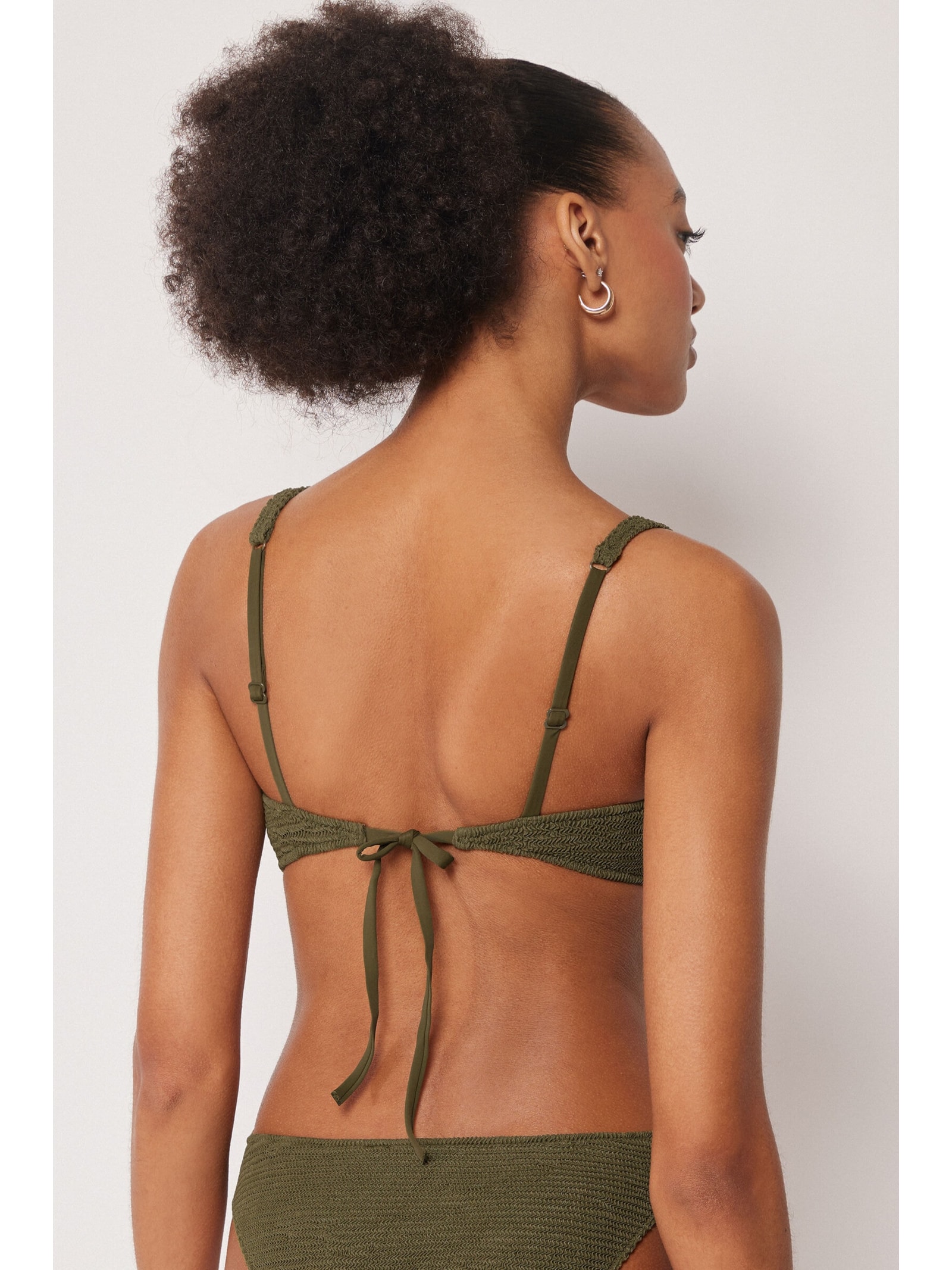 Parte De Cima De Biquíni Balconette Crinkle Waves Verde Calzedonia