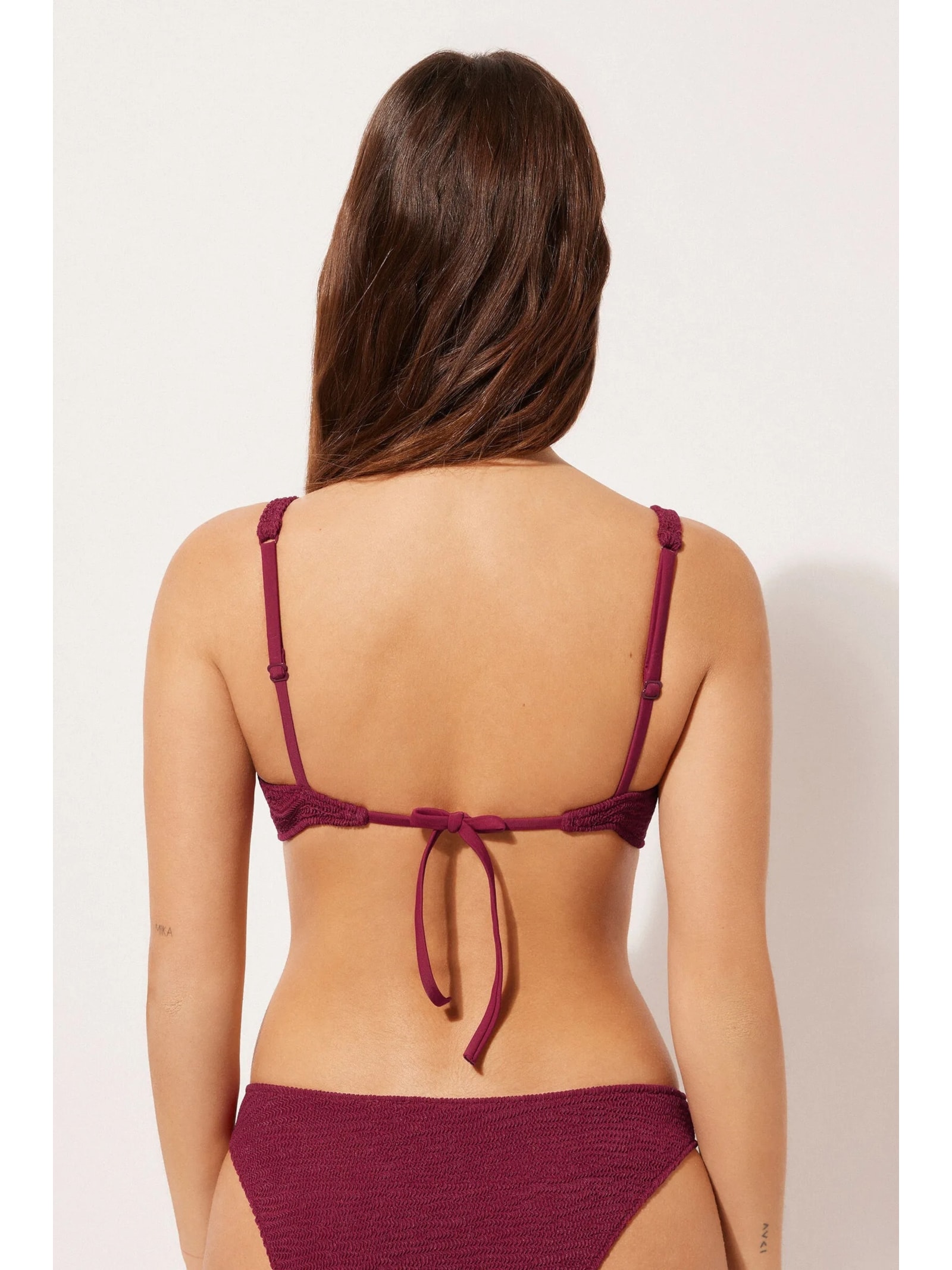 Parte De Cima De Biquíni Balconette Crinkle Waves Vermelho Calzedonia