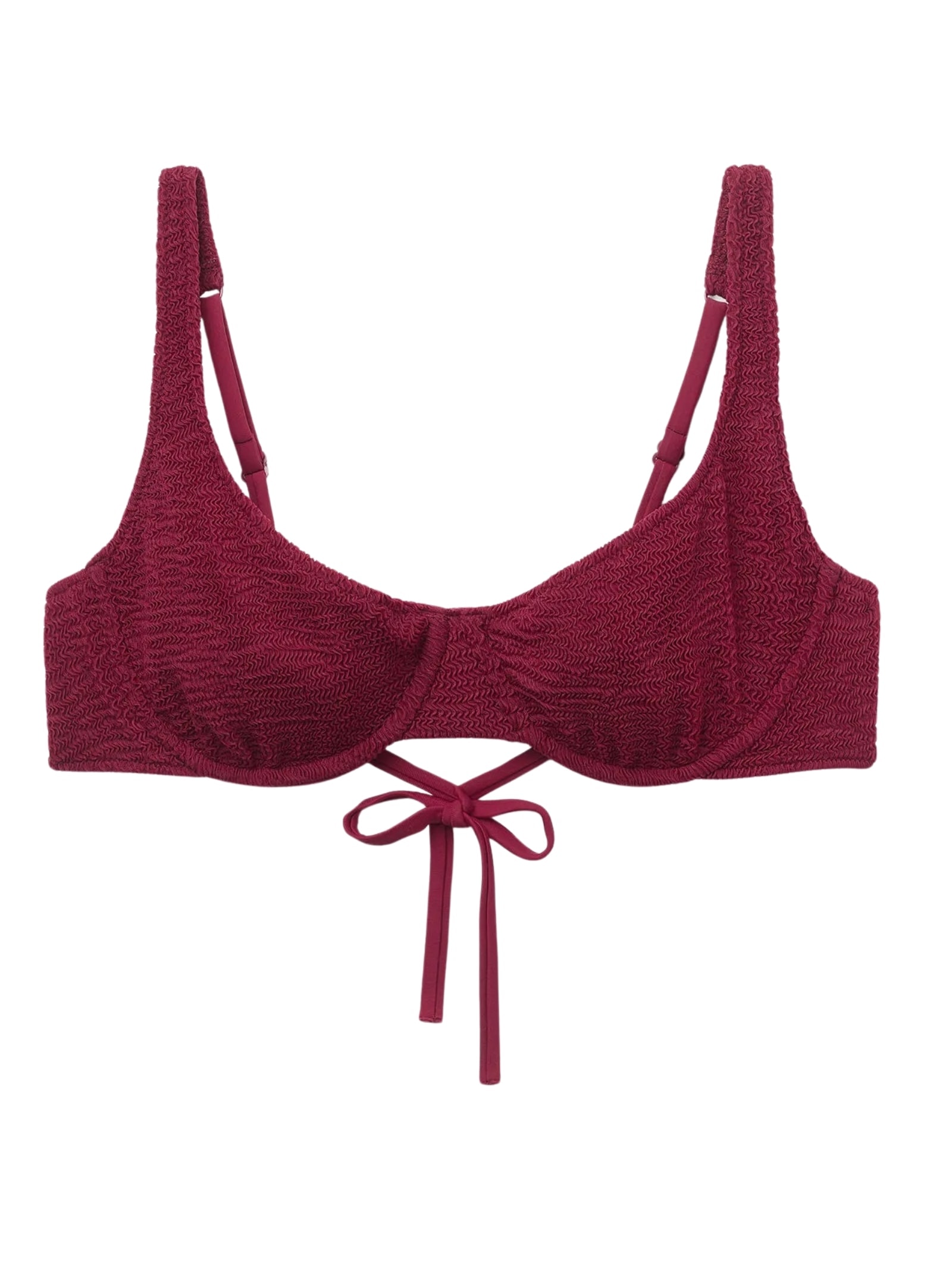 Parte De Cima De Biquíni Balconette Crinkle Waves Vermelho Calzedonia