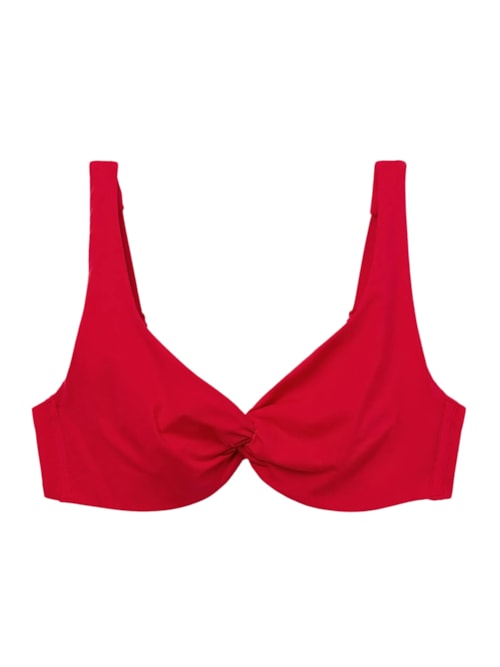 Parte De Cima De Biquíni Balconette Indonésia – Vermelho