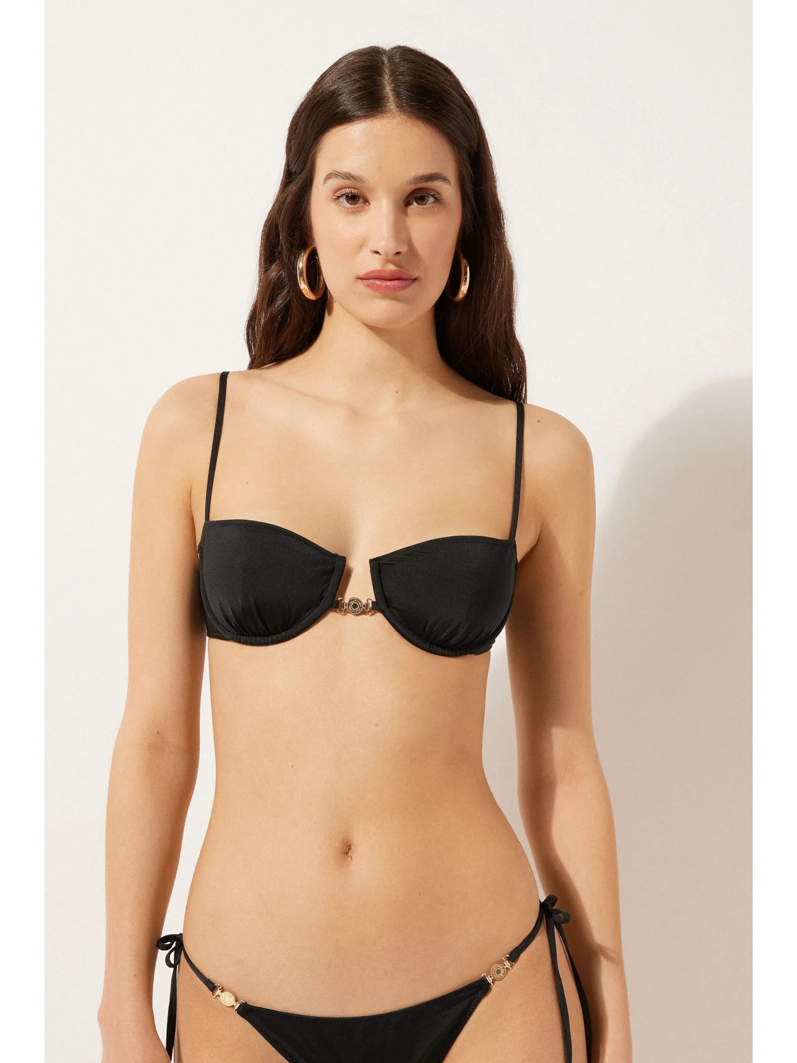 Parte De Cima De Biquíni Balconette Minimal Fit Preto Calzedonia