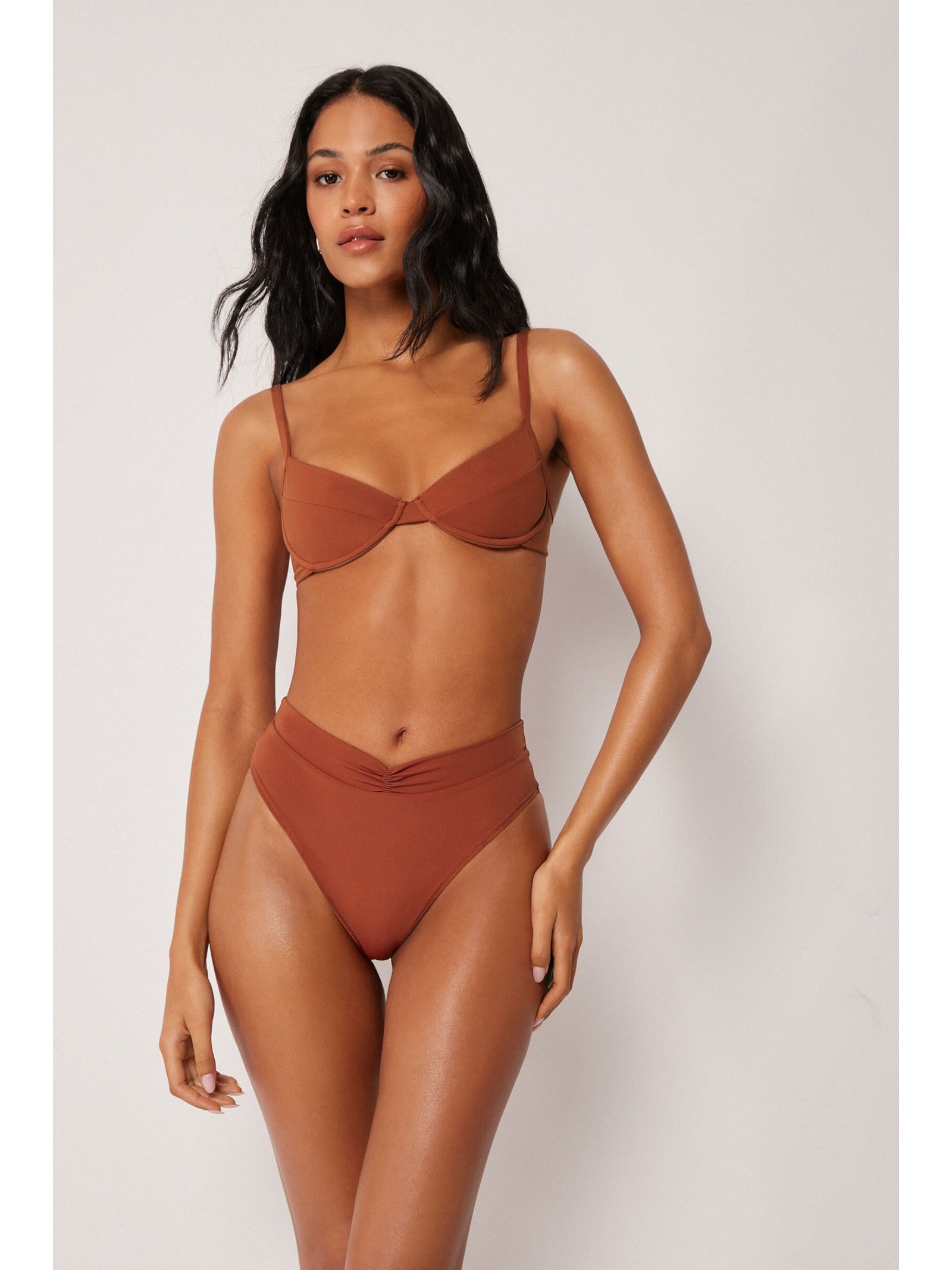 Parte De Cima De Biquíni Balconette Premium Fit Marrom Calzedonia
