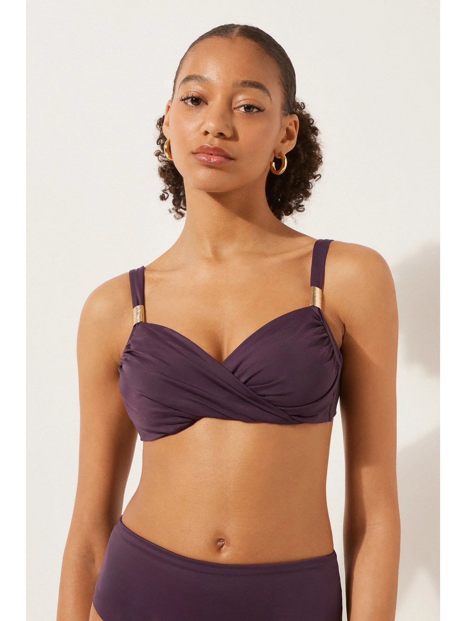 Parte De Cima De Biquíni Balconette Scultura Roxo Calzedonia