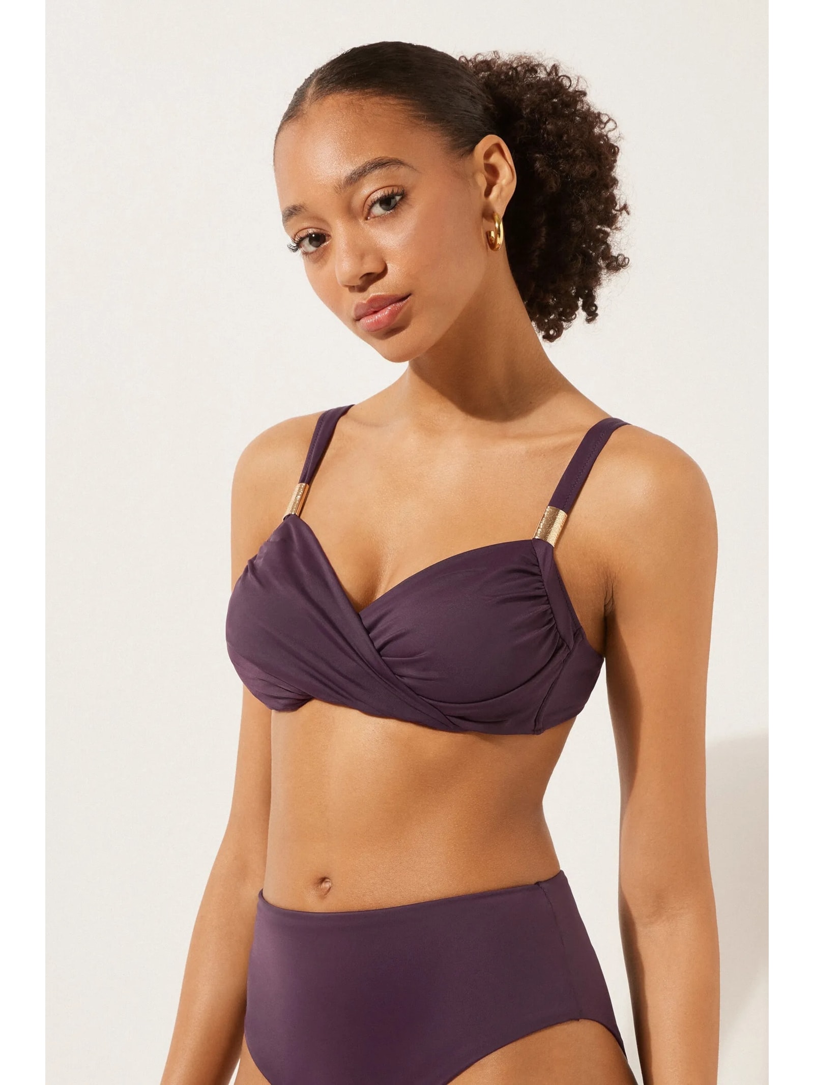 Parte De Cima De Biquíni Balconette Scultura Roxo Calzedonia