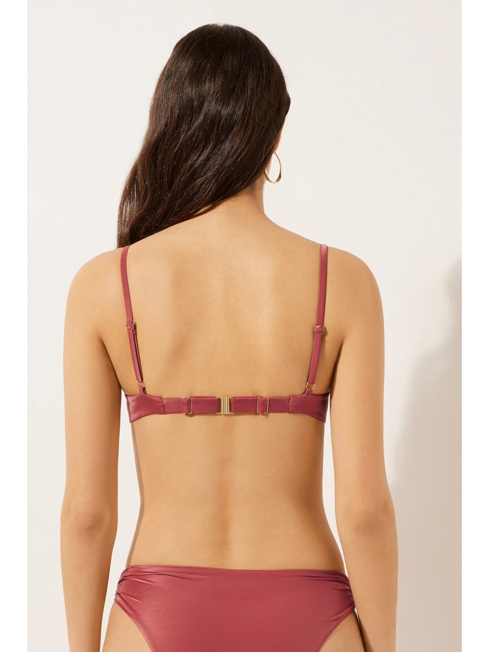 Parte De Cima De Biquíni Balconette Shiny Satin Laranja Calzedonia