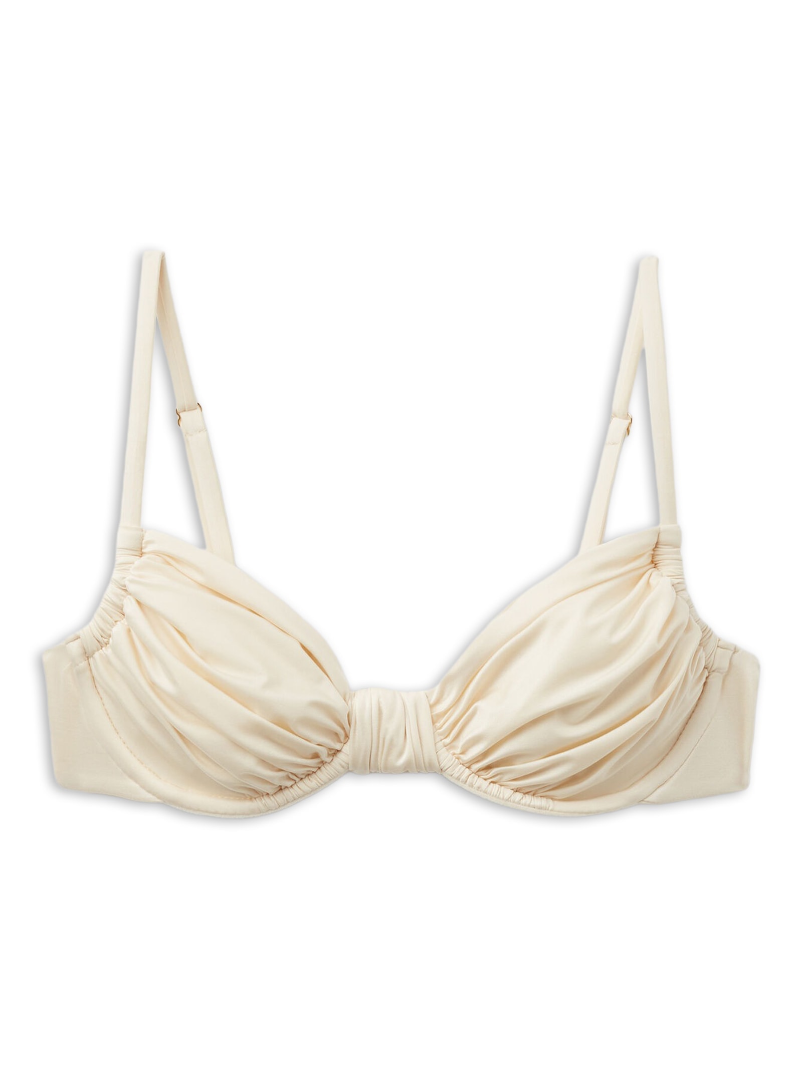 Parte De Cima De Biquíni Balconette Shiny Satin Off-White Calzedonia