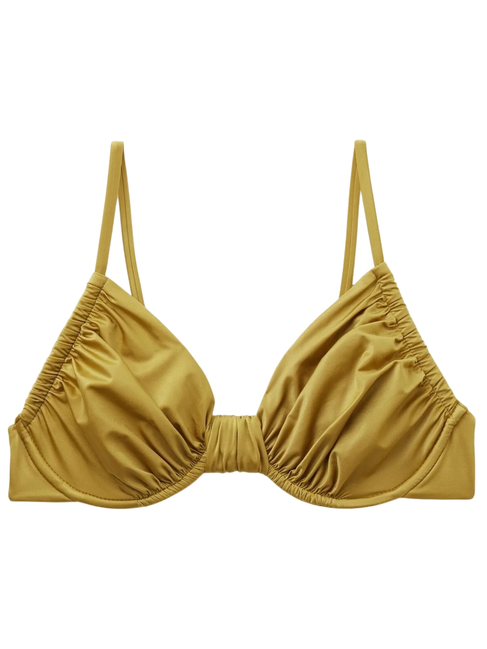 Parte De Cima De Biquíni Balconette Shiny Satin Verde Calzedonia