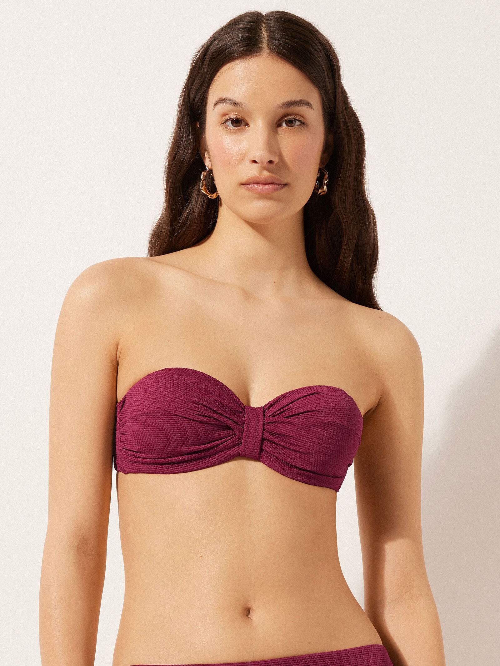 Parte De Cima De Biquíni Classy Piquet Bordô Calzedonia