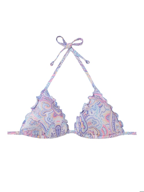 Parte De Cima De Biquíni Cortininha Almofadada Amalfi - Roxo