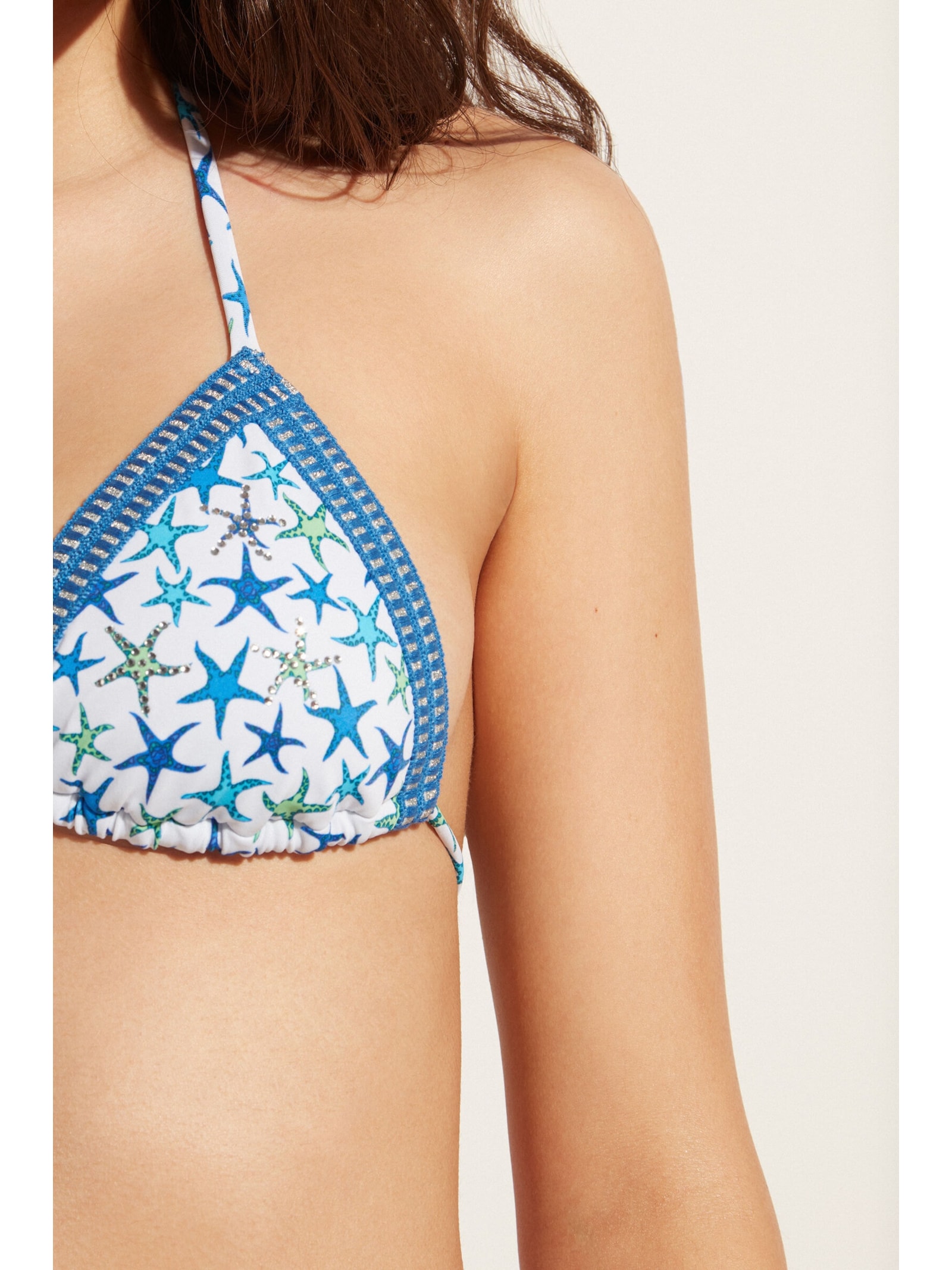 Parte De Cima De Biquíni Cortininha Bayahibe Azul Calzedonia