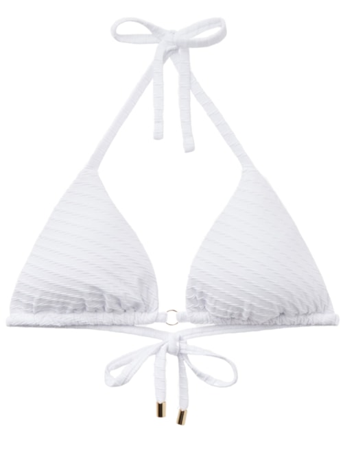 Parte De Cima De Biquíni Cortininha Black Waves – Branco