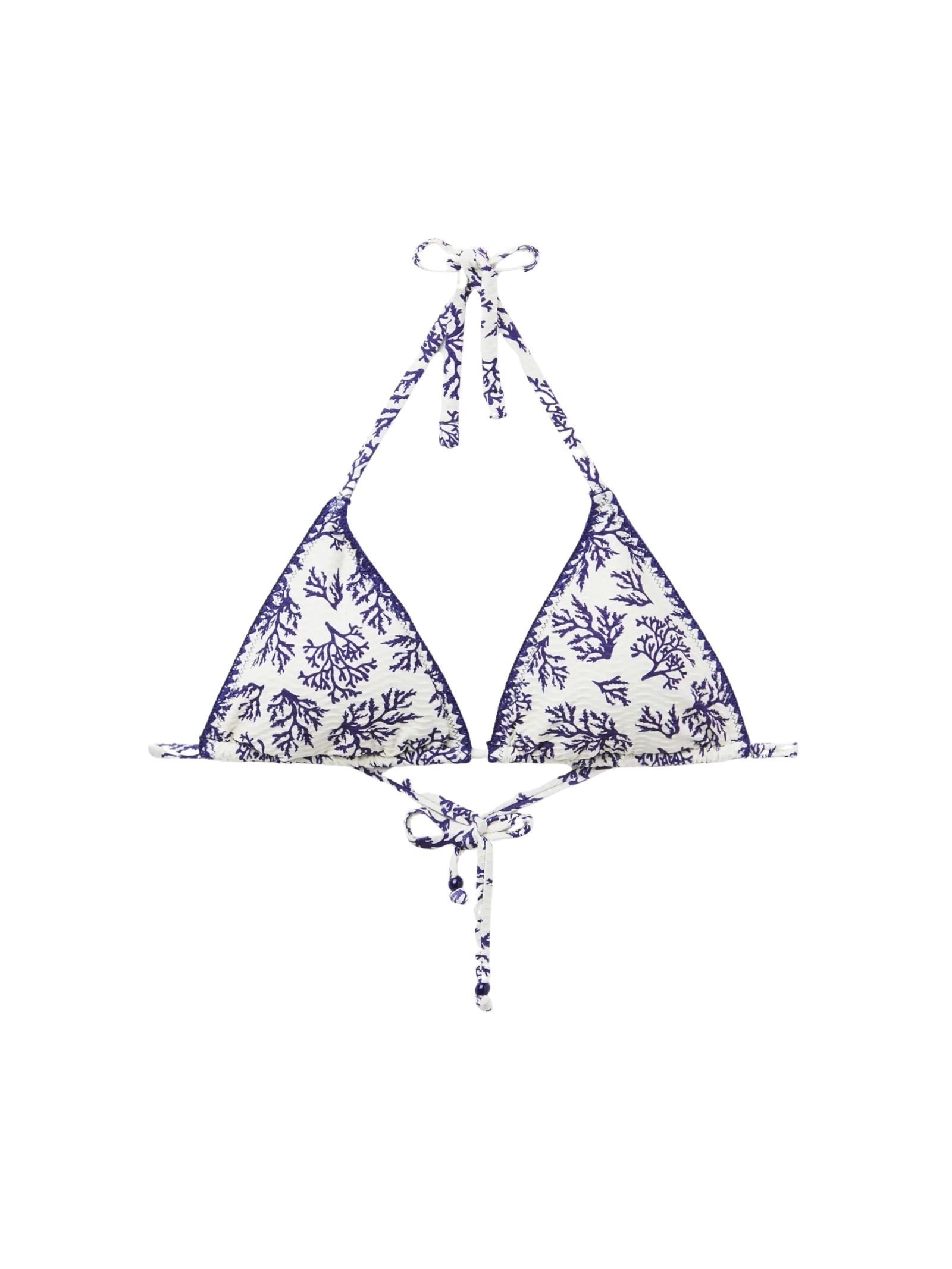 Parte De Cima De Biquíni Cortininha Blue Corals Azul Calzedonia