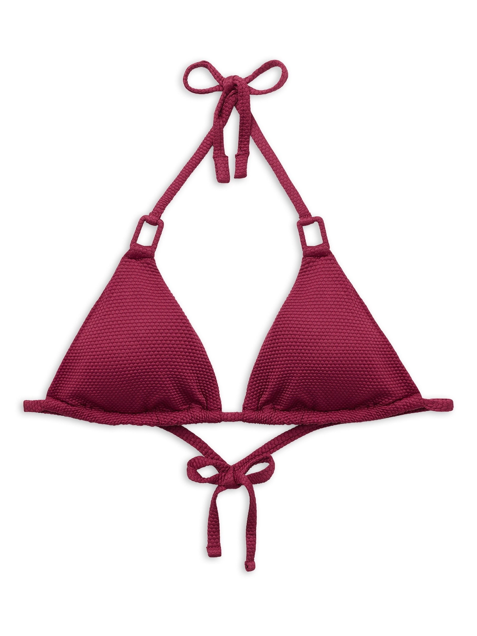 Parte De Cima De Biquíni Cortininha Classy Piquet Bordô Calzedonia