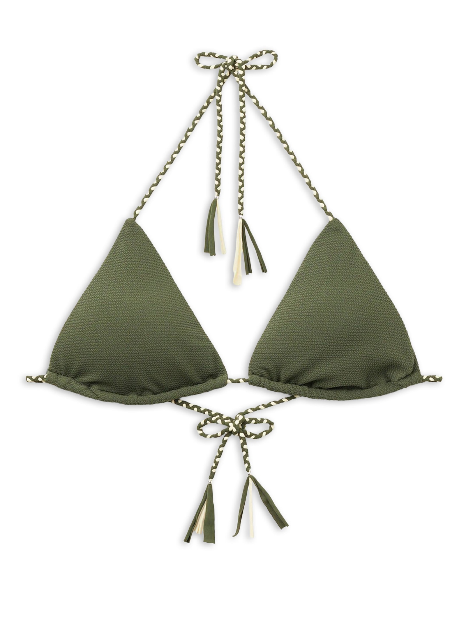 Parte De Cima De Biquíni Cortininha Crinkle Twist Verde Calzedonia