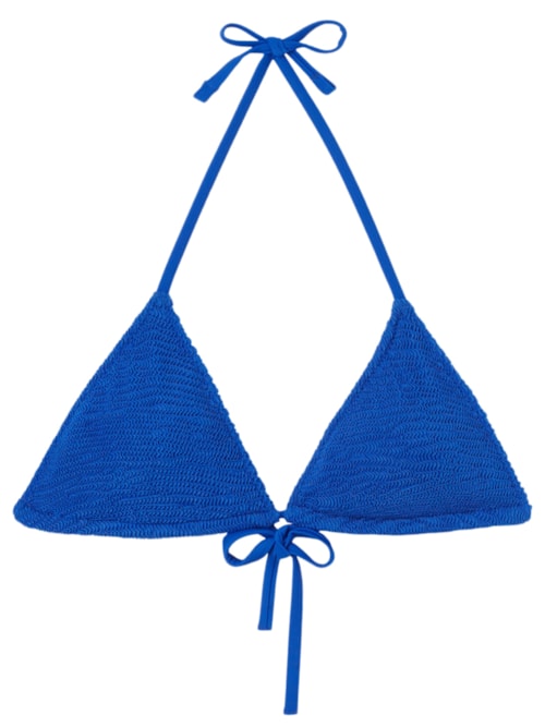 Parte De Cima De Biquíni Cortininha Crinkle Waves – Azul