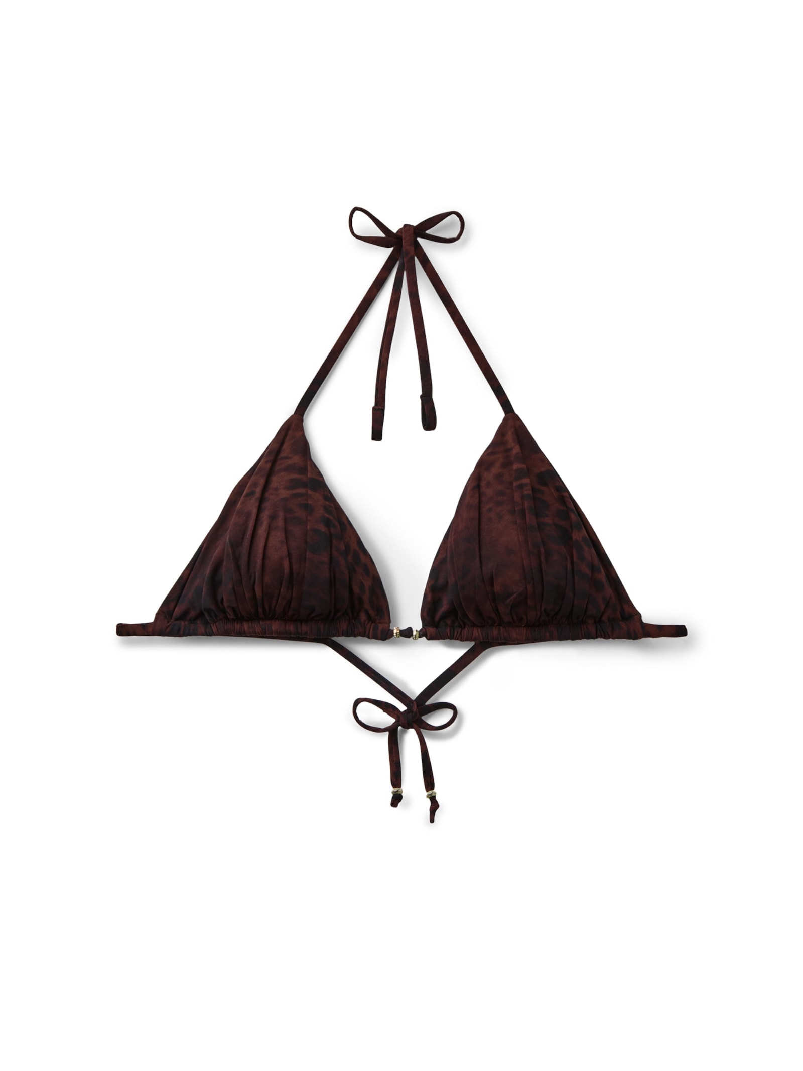 Parte De Cima De Biquíni Cortininha Dark Animalier Marrom Calzedonia