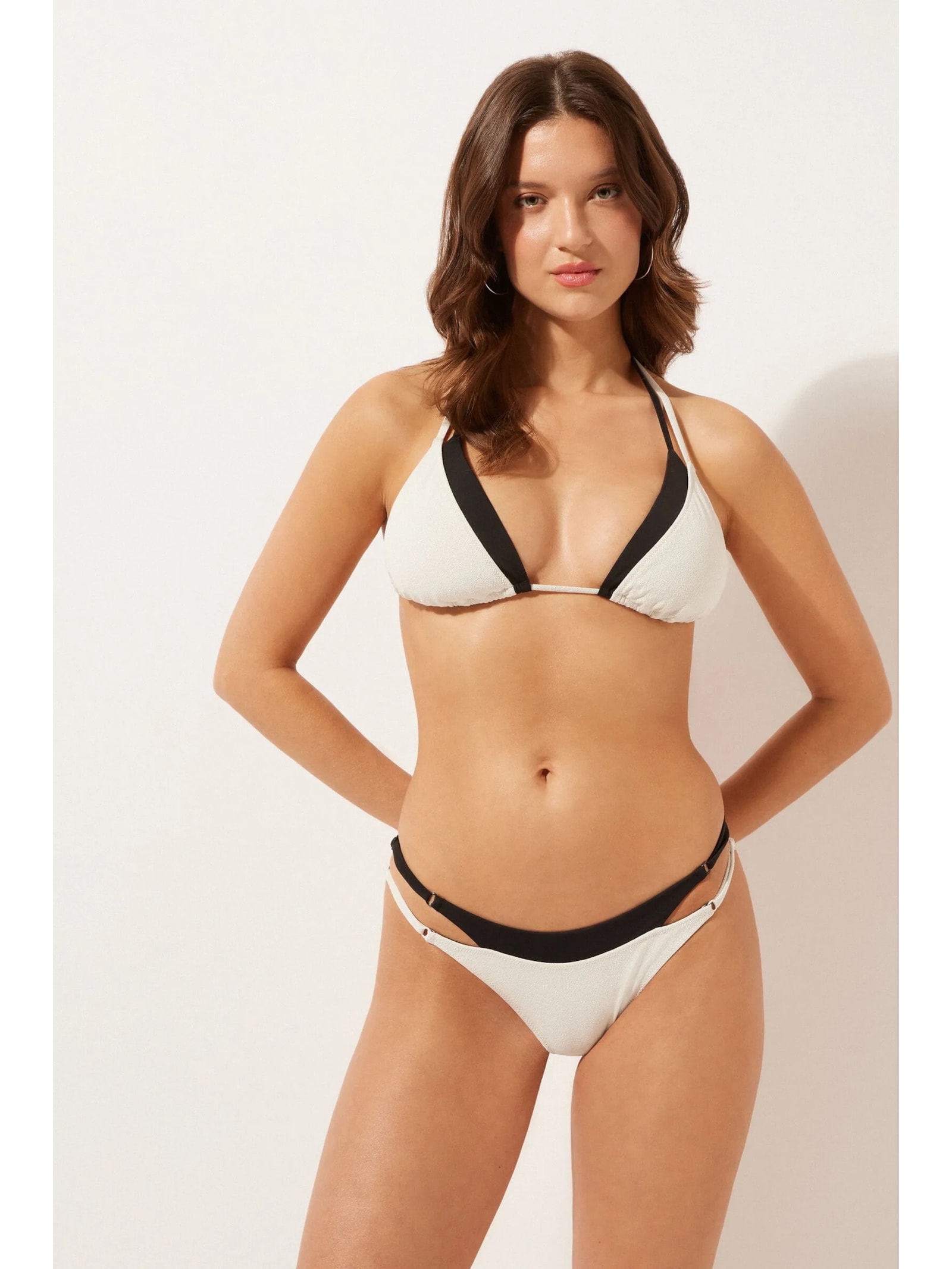 Parte De Cima De Biquíni Cortininha Double Bikini Branco Calzedonia