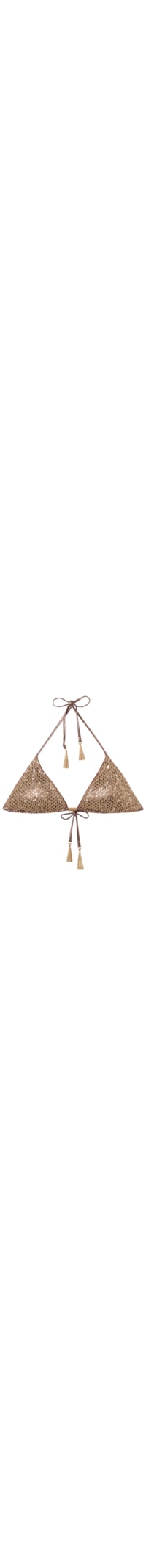 Parte De Cima De Biquíni Cortininha Glittering Net - Cinza