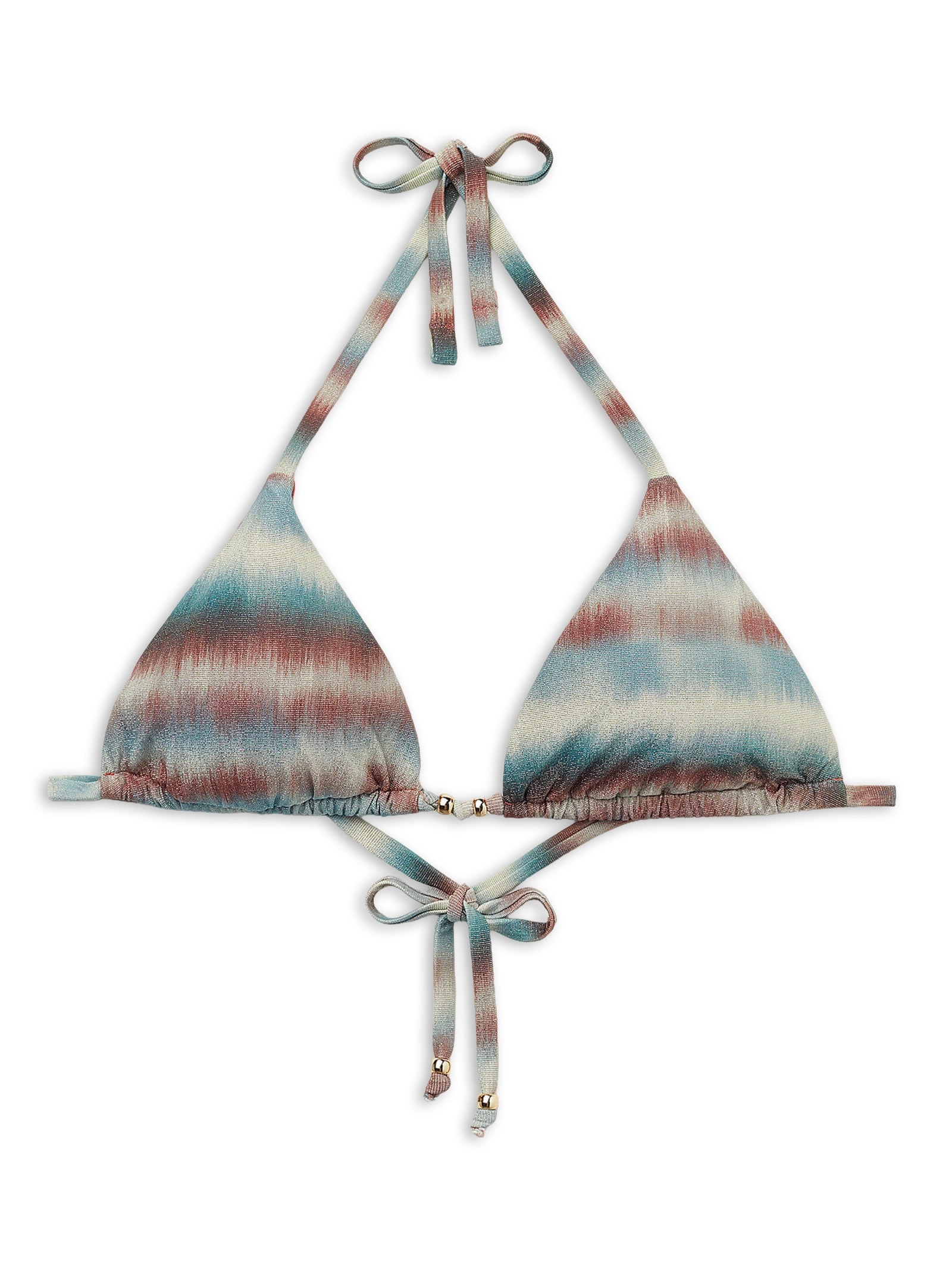 Parte De Cima De Biquíni Cortininha Glittery Tie-Dye Azul Calzedonia