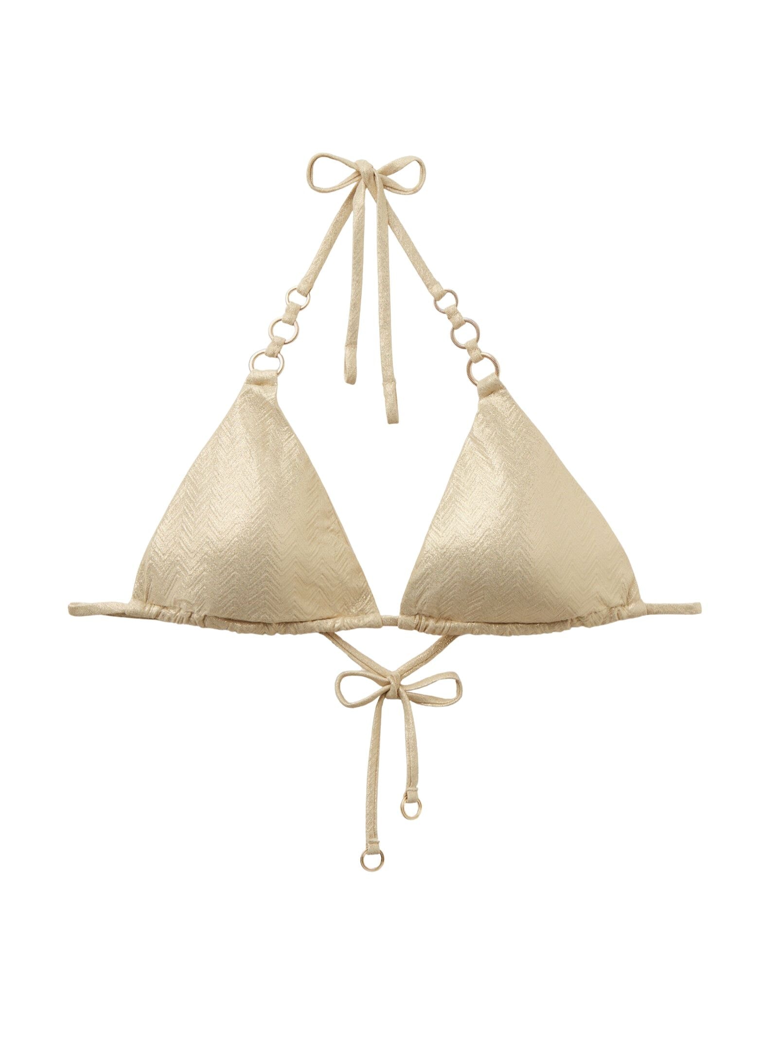 Parte De Cima De Biquíni Cortininha Gold Waves Bege Calzedonia