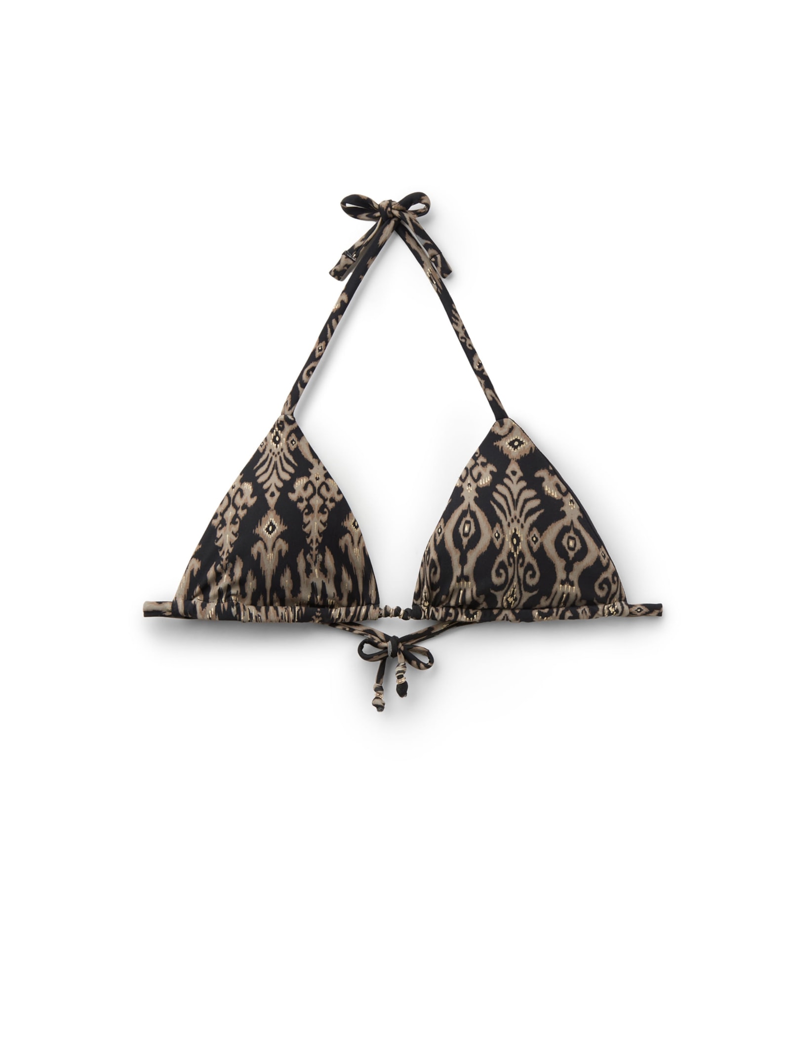 Parte De Cima De Biquíni Cortininha Golden Ethnic Preto Calzedonia